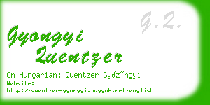 gyongyi quentzer business card